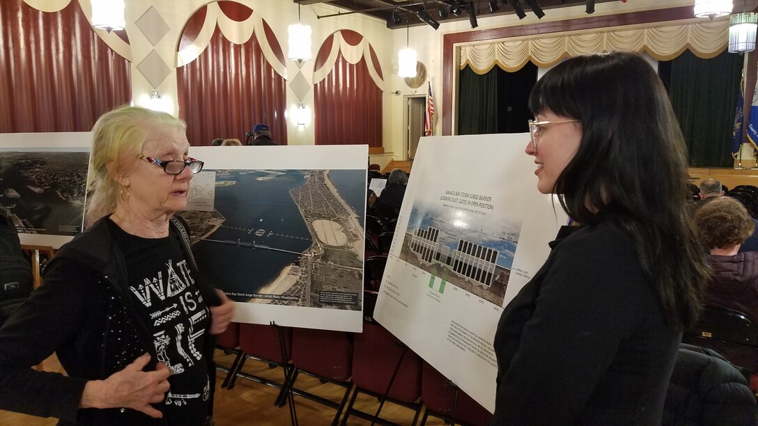 Corps Personnel address residents a public meeting