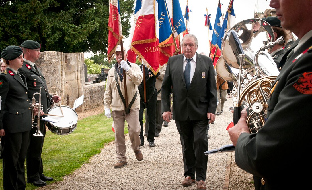 A WWII ceremony in Graignes, France