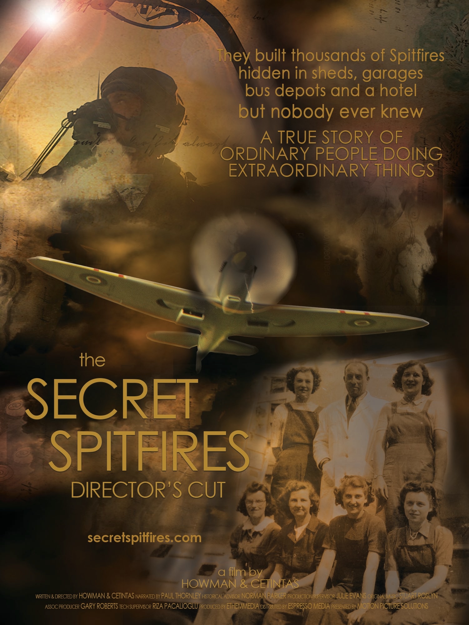 The U.S. premiere of the film “Secret Spitfire” will occur as part of a Living History Presentation in the Air Force Museum Theatre on Monday, May 13, 2019.