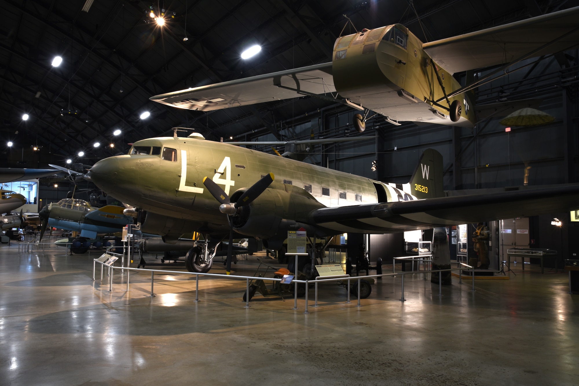 The Douglas C-47 and Waco CG-4A glider took part in D-Day. Both aircraft can be found in the WWII Gallery.