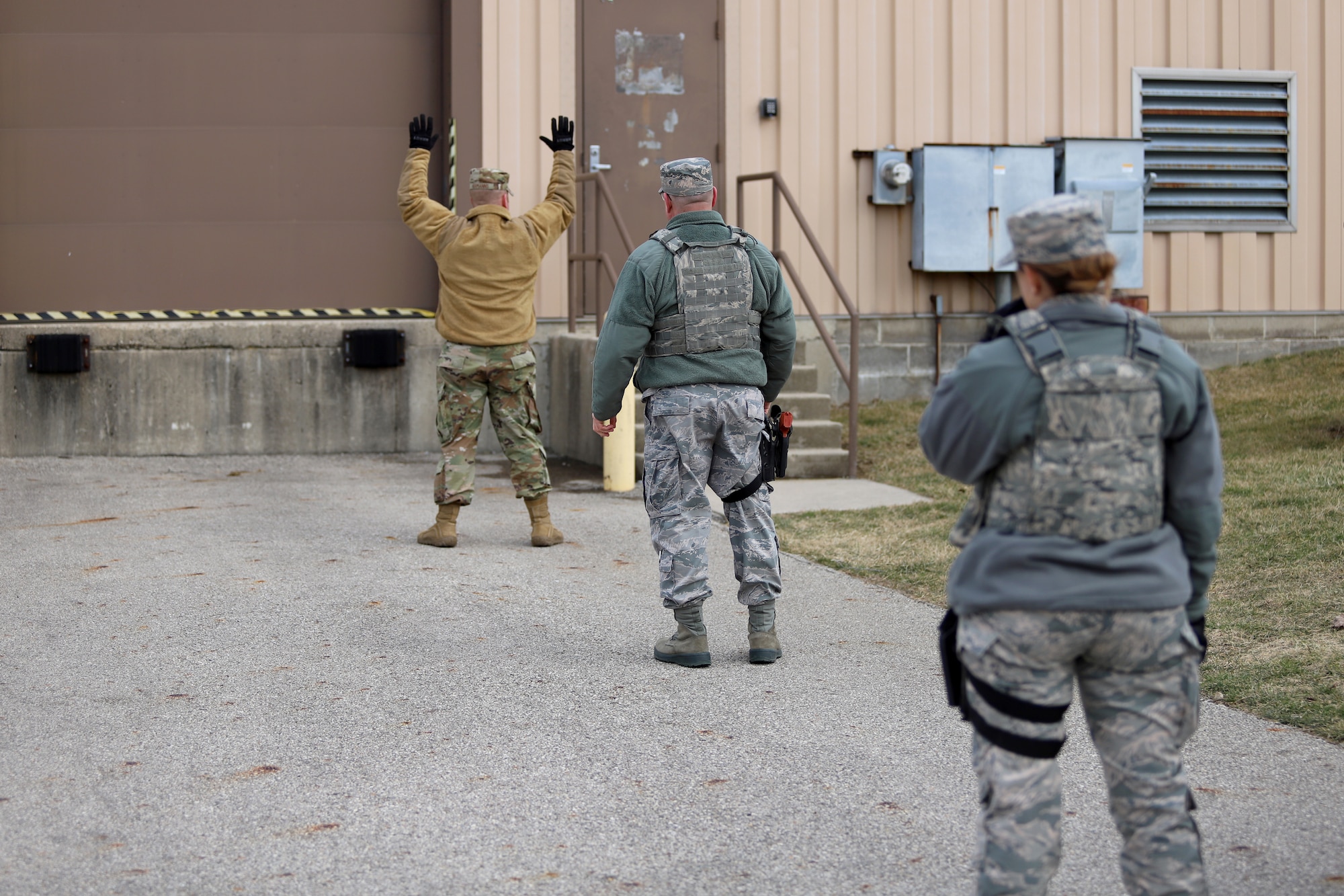 photo of Security Forces Airmen providing augmentee training