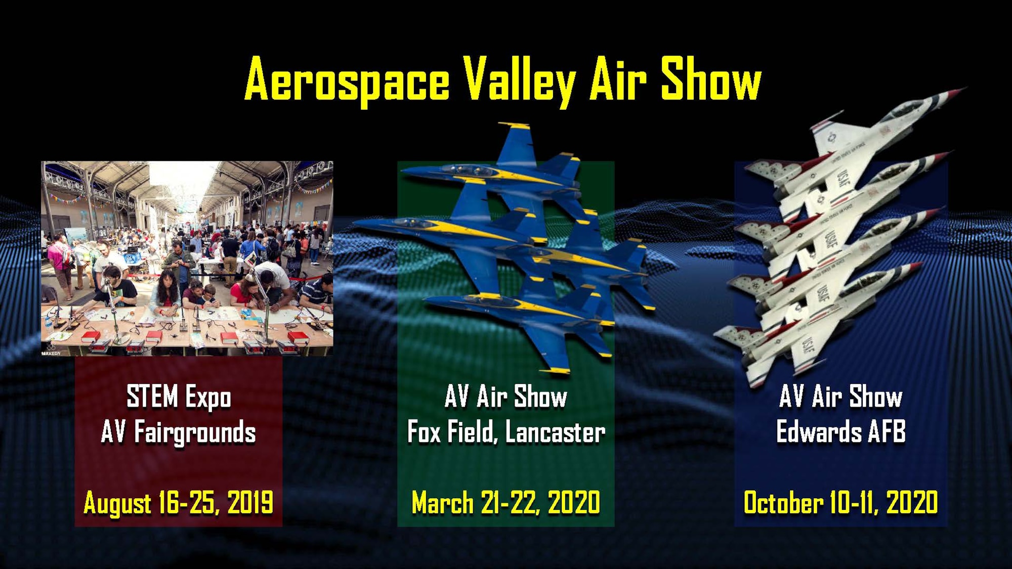 Aerospace Valley Air Show dates. (412th Test Wing Public Affairs graphic)