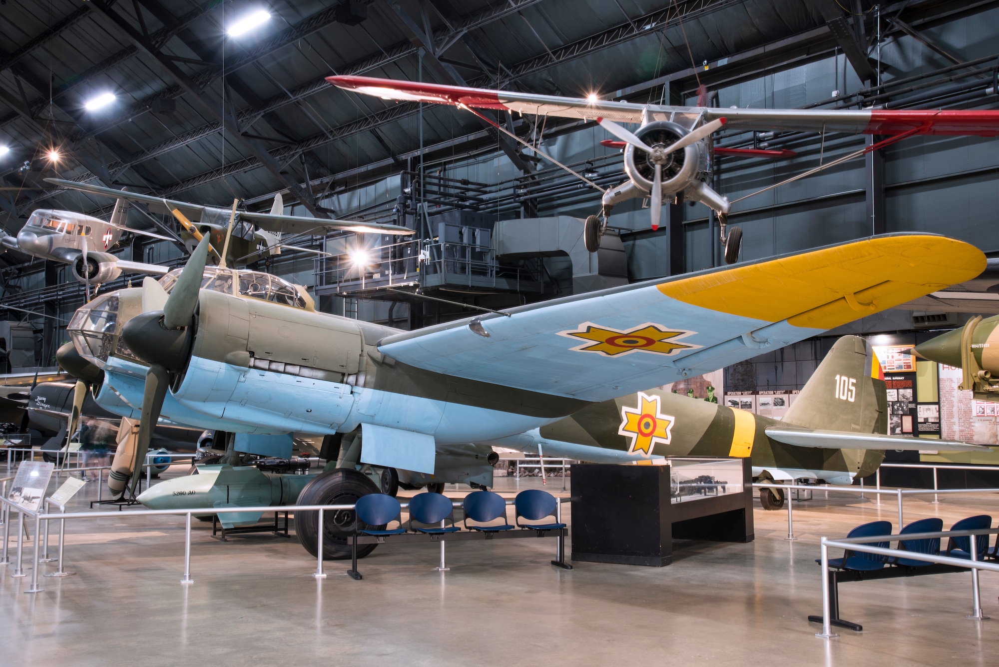 DAYTON, Ohio -- The Junkers Ju 88D-1/Trop on display in the  World War II Gallery at the National Museum of the United States Air Force. (U.S. Air Force photo by Ken LaRock)
