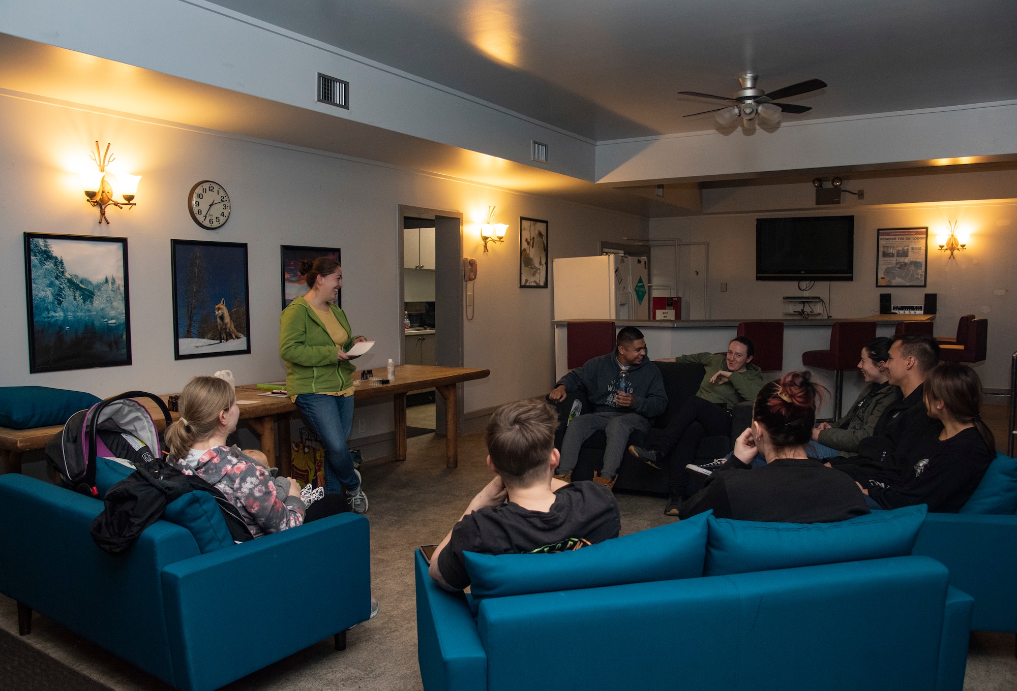 Alice Mizer, a Misawa area language instructor and essential oils guide, gives a brief summary of an essential oils class at Misawa Air Base, Japan, March 12, 2019. The 35th Fighter Wing public affairs community engagement office hosted the event in order to build connections among installation members. (U.S. Air Force photo by Senior Airman Sadie Colbert)