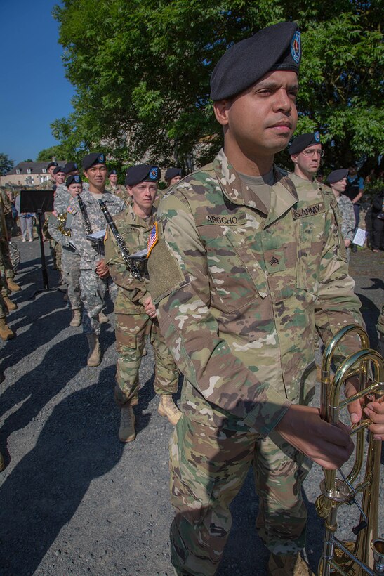 Sgt. Francisco Arocho, U.S. Army Europe Band and Chorus in Picauville, France