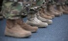 U.S. Soldiers boots in Picauville, France