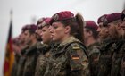 German Luftlandebrigade 1(LLB1) participate in a joint ceremony with U.S. Soldiers in Picauville, France