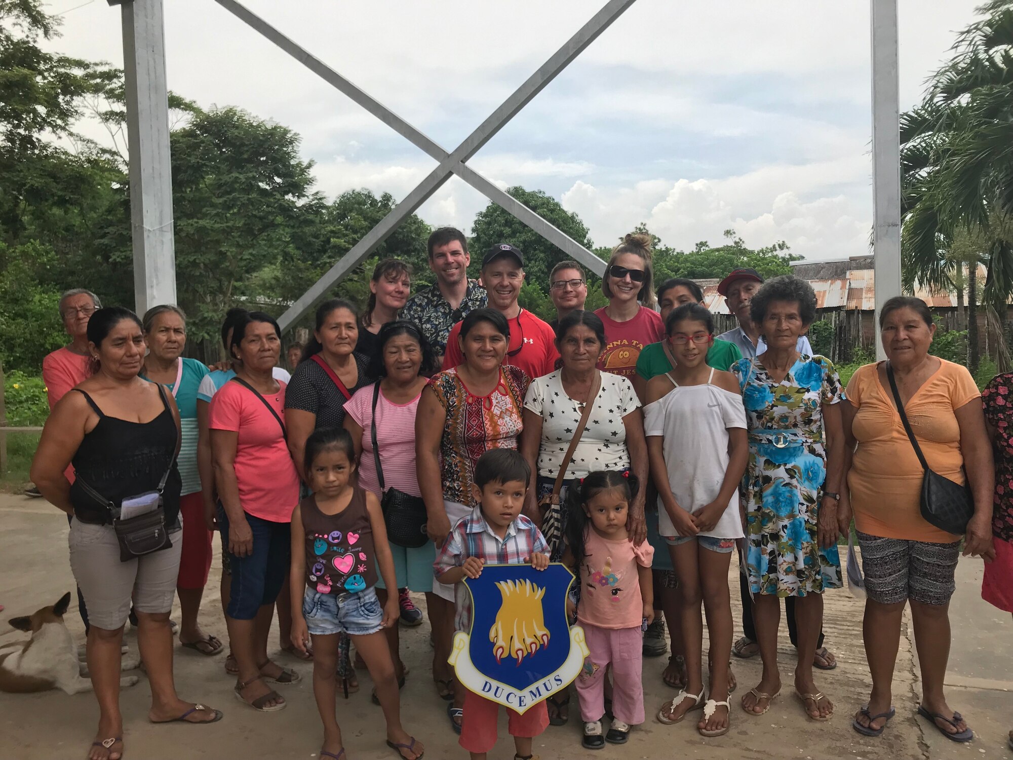 Members of the 22nd Medical Group pose for a photo with locals from of San Martin Region, Peru, March 2019. The physicians were able to complete 959 diagnoses, the most common among patients were both muscle and joint pain, as well as various infectious diseases. (Courtesy photo)