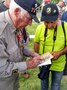 WWII veteran Alfred Bucci in Carentan, France