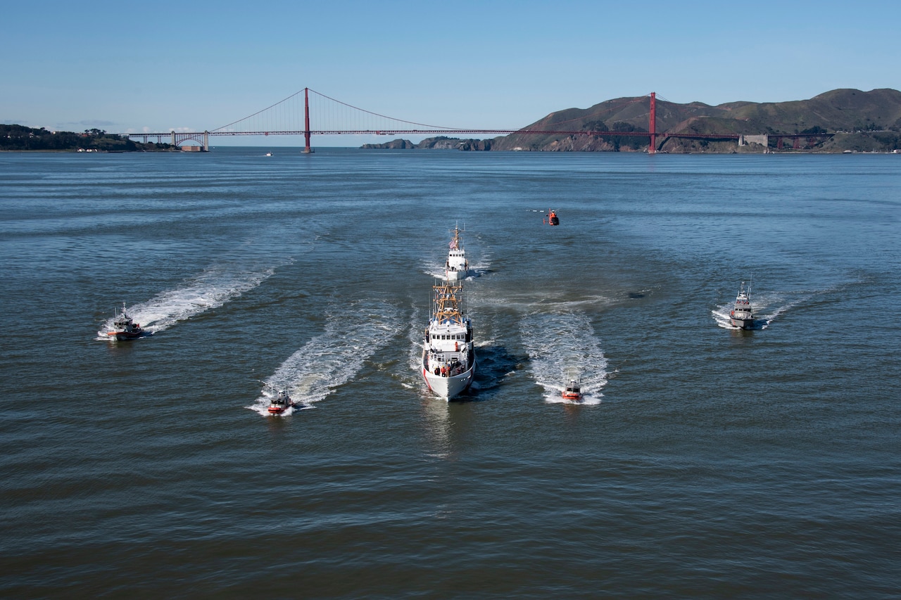 Fleet of cutters sail