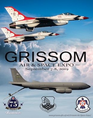 Volunteers are being recruited for the 2019 Grissom Air and Space Expo, scheduled for Sept. 7-8 at the base. Planning officials have estimated more than 300 volunteers will be needed. 
(U.S. Air Force graphic by Master Sgt. Benjamin Mota)