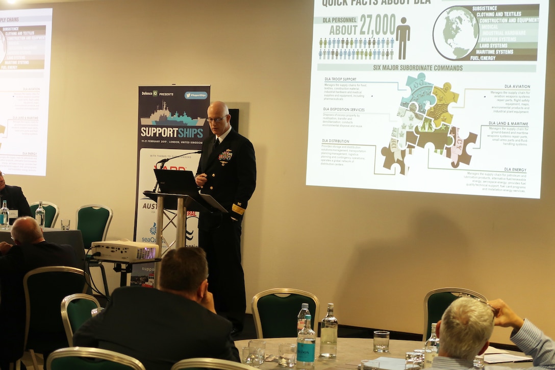 Distribution Commanding Officer speaks at Support Ships 2019 conference
