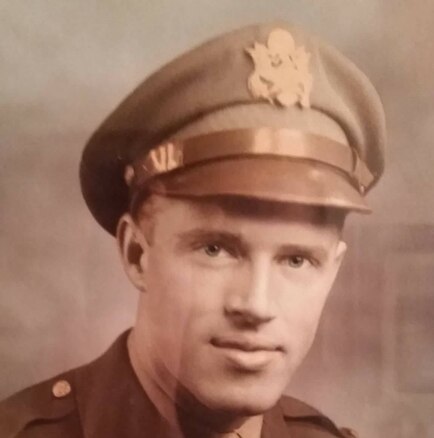 Army Air Corp 1st. Lt. George Wilson poses for an official photo. Wilson was later killed in action when his B-17 took ground fire on the crews thirds mission over German occupied France on July 8, 1944.