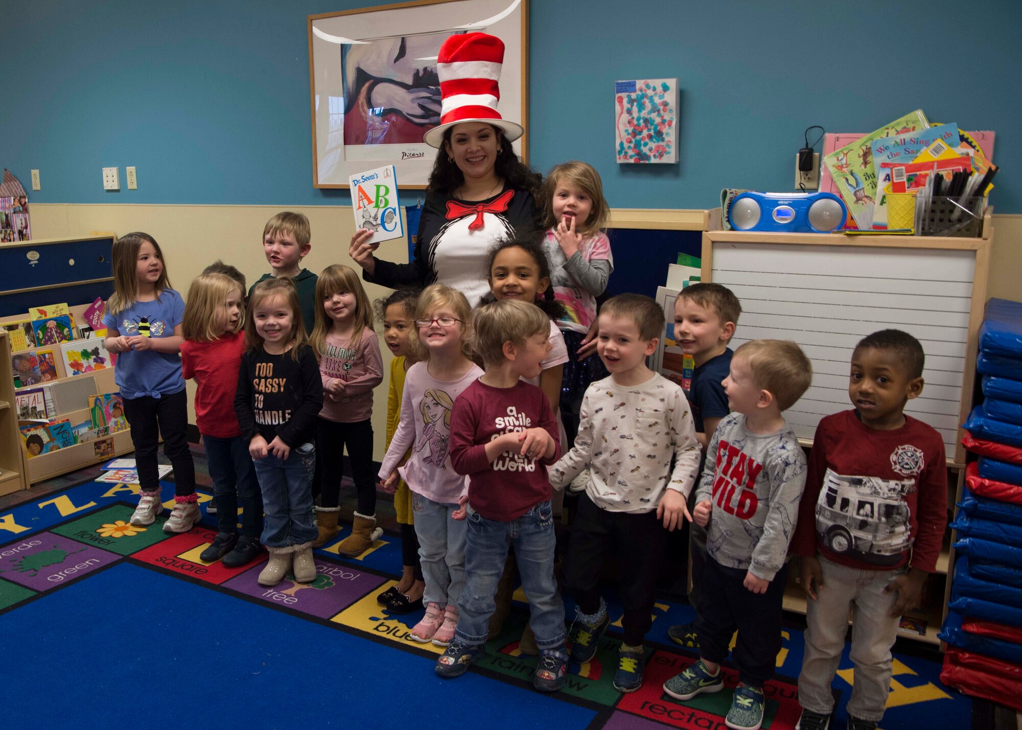 The Child Development Centers on Buckley Air Force Base celebrated Read Across America March 1st, 2019. The children spent the day learning the importance of reading and participated in Dr. Suess themed activities such as themed snack time and a poster decorating competition.