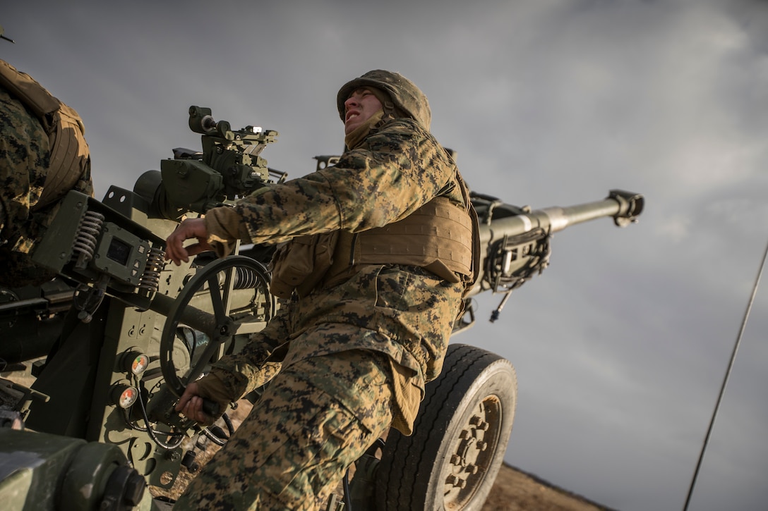 Hotel Battery, 3rd Battalion, 14th Marines rain steel overseas