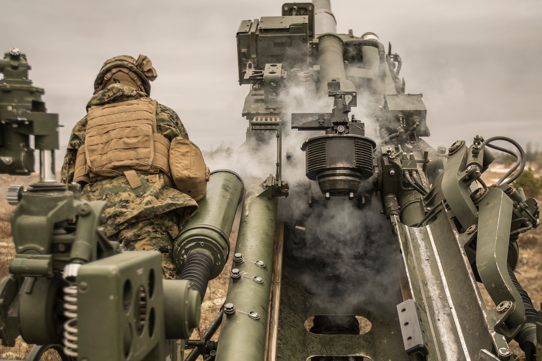 Hotel Battery, 3rd Battalion, 14th Marines rain steel overseas