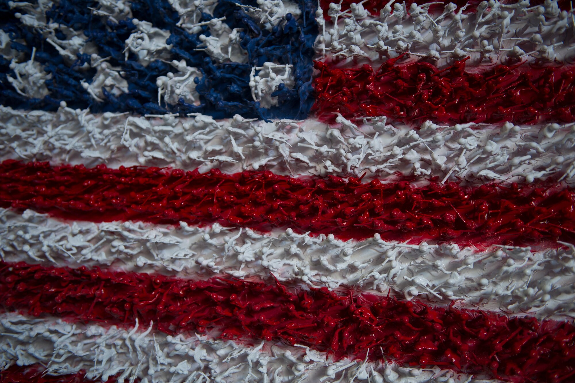 Closer look at artwork details.