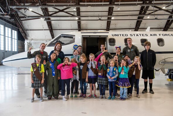 458th AS welcomes Girl Scouts, ROTC cadets