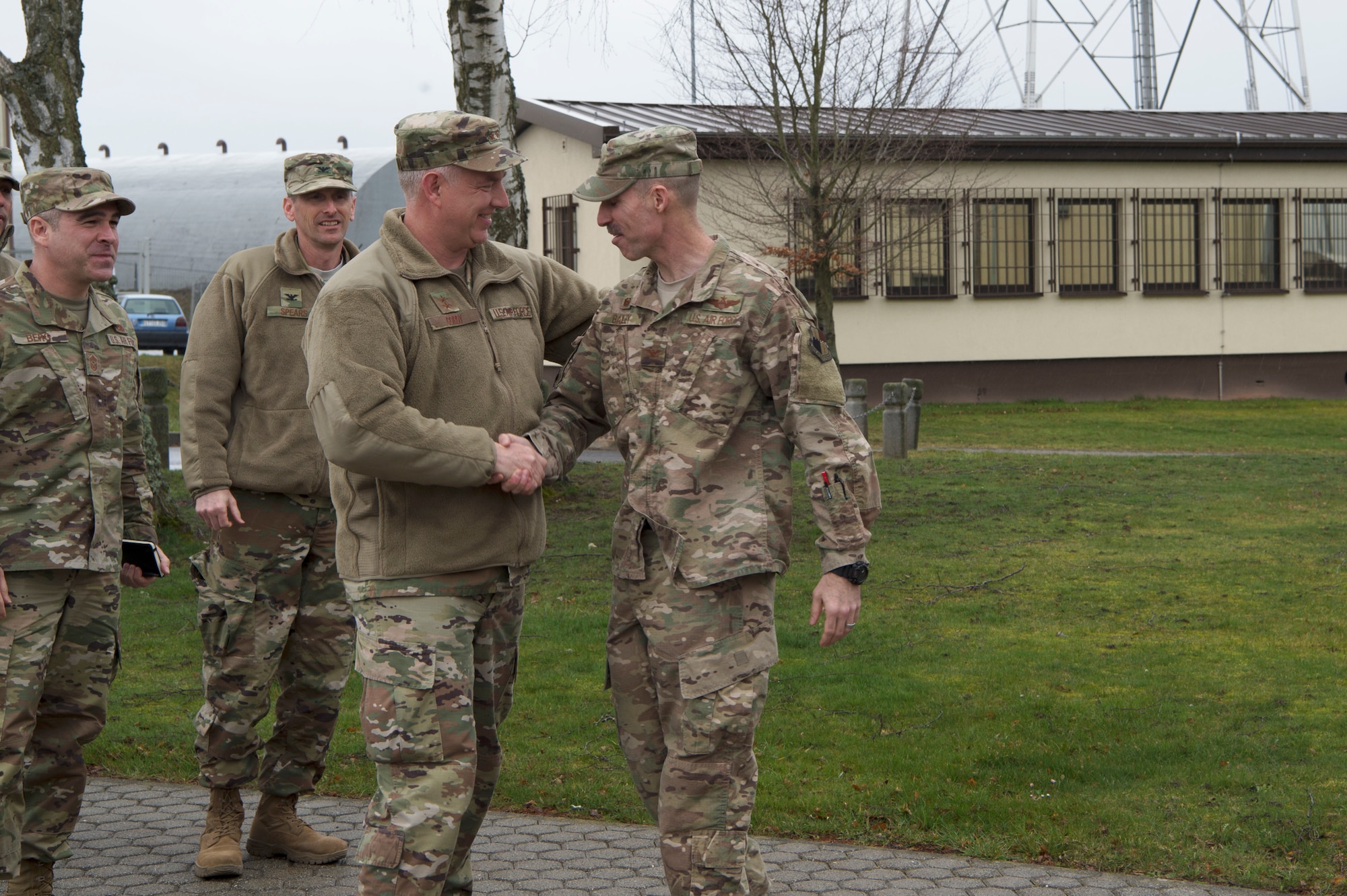 Gordy visited Spangdahlem to discuss the base mission and goals for the upcoming year