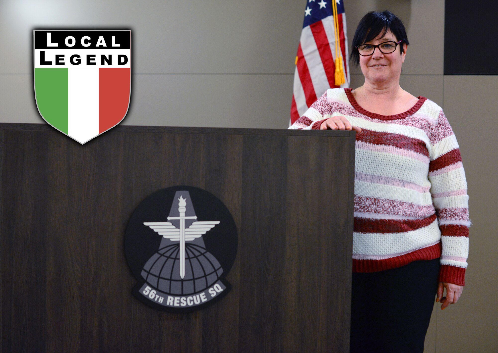Sandra Pizzinato, from the 56th Rescue Squadron, is our Local Legend for this week