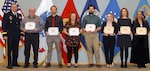 DLA Troop Support team of the quarter award winners pose with DLA Troop Support Commander Army Brig. Gen. Mark Simerly at a quarterly awards ceremony March 14, 2019 in Philadelphia.