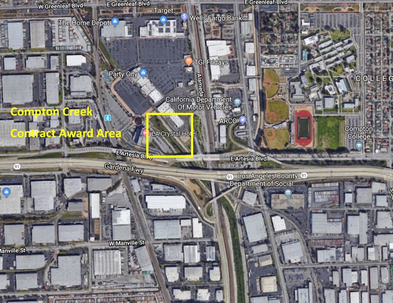 The U.S. Army Corps of Engineers Los Angeles District awarded a $529,100 contract to BjD Services of Canyon Country, California, March 13, for sediment and vegetation removal in Compton Creek to restore natural water flow capacity downstream.