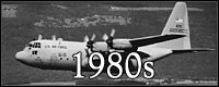 1980s graphic with plane in background