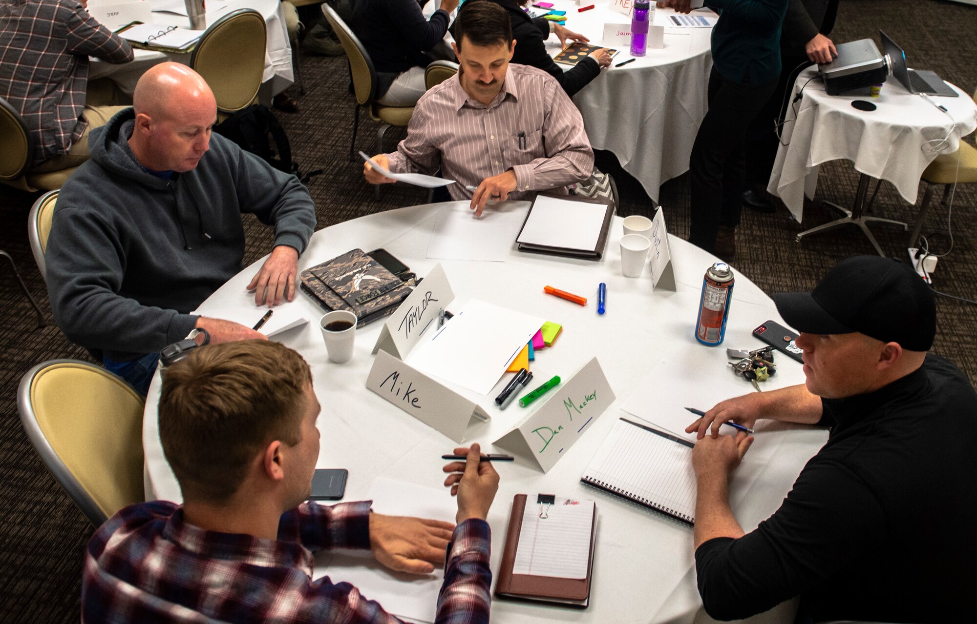 Team Shaw members perform hands-on activities during an MD5 Boot Camp at the 20th Force Support Squadron Carolina Skies Club and Conference Center at Shaw Air Force Base, S.C., March 19, 2019.