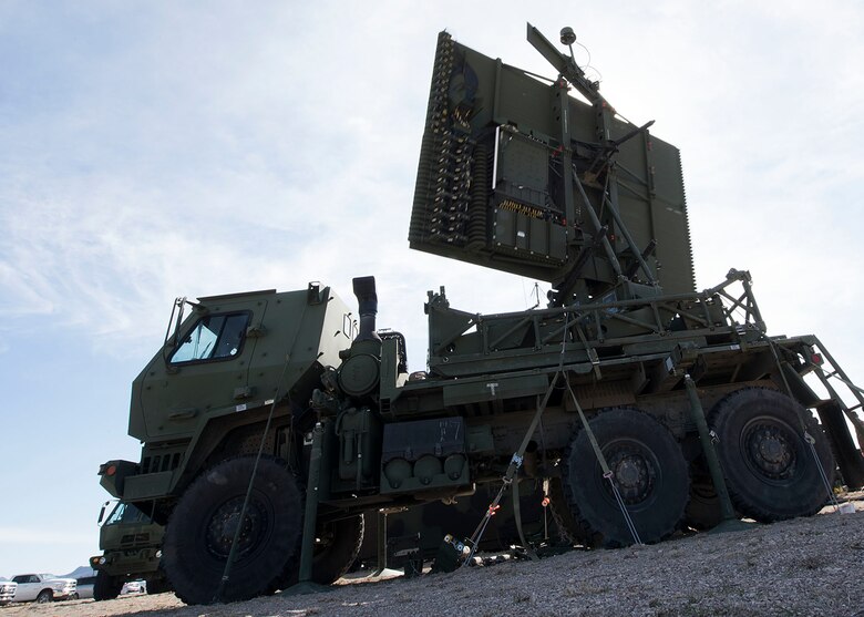 A TPS-75 radar system sits parked.