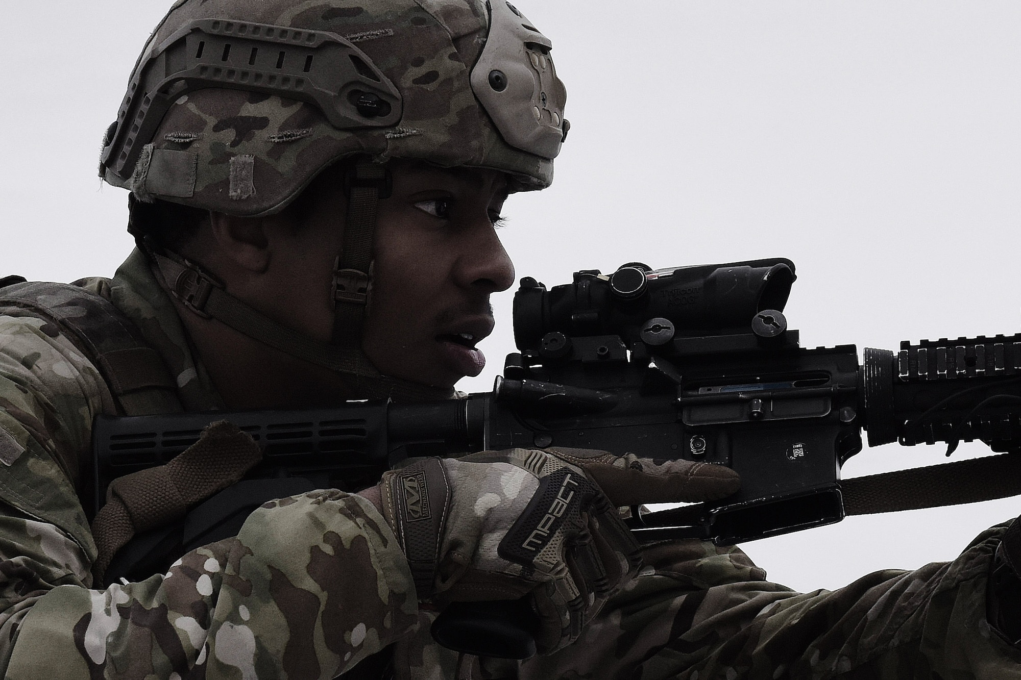 Airman 1st Class Jacquez Simmons, 841st Missile Security Forces Squadron defender, participates in tactical combat casualty care familiarization training March 13, 2019, at Malmstrom Air Force Base, Mont.
