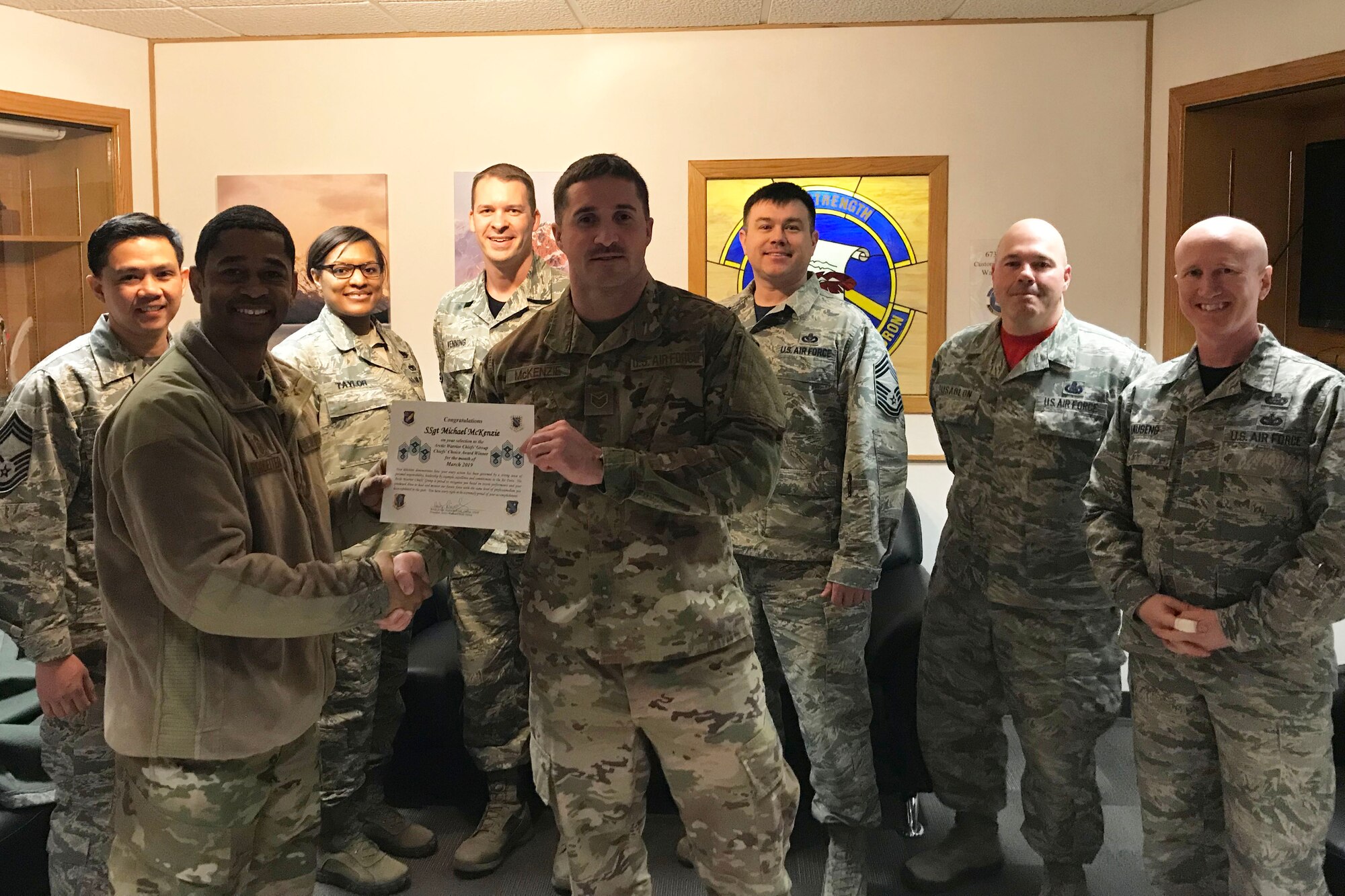 SSgt Michael McKenzie was selected as the Chief's Choice Award winner for the month of March.