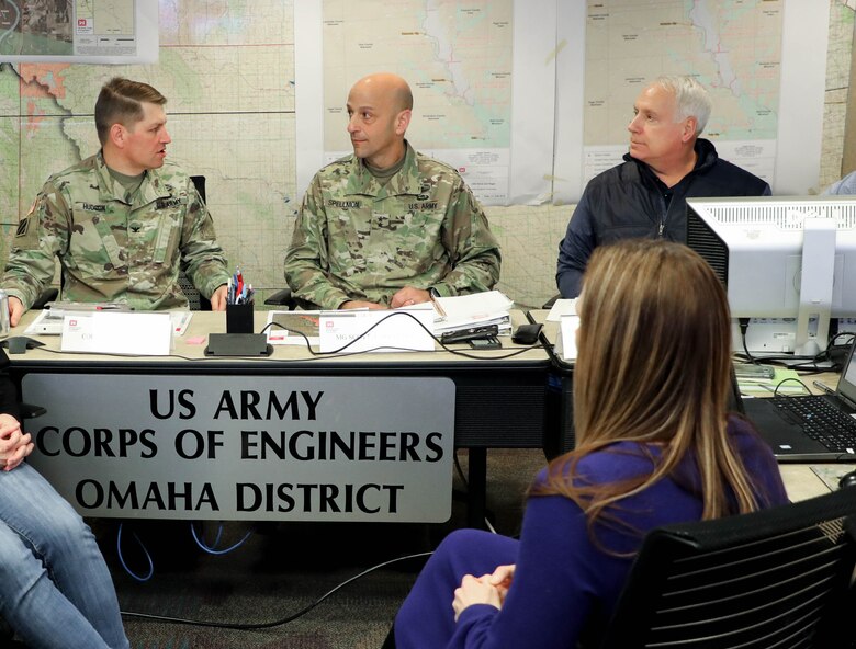 MG Spellmon visits Omaha District flooding