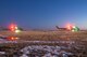 Night Flight: Hueys take off at Minot AFB