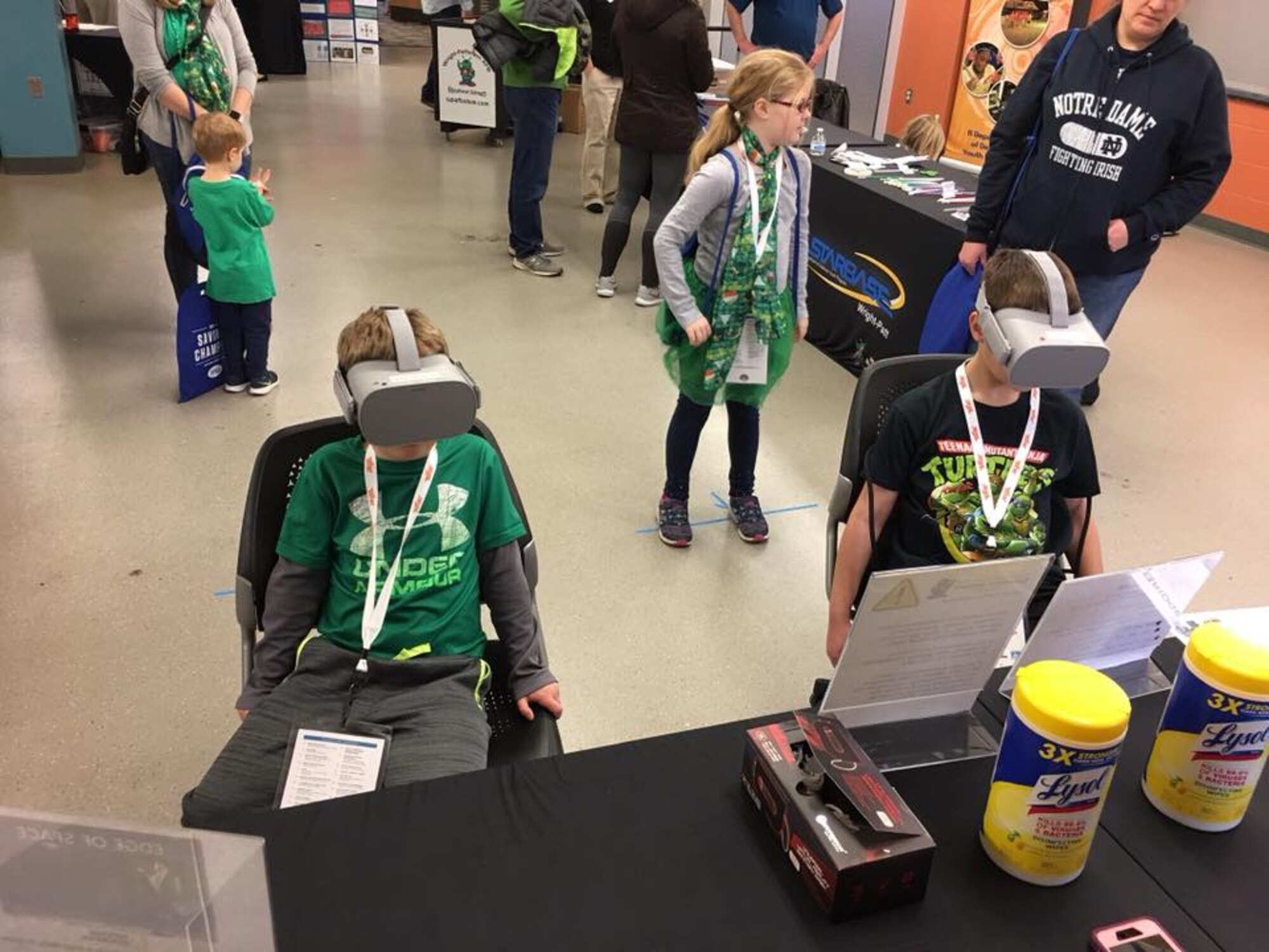As part of Dayton’s Big Hoopla, children participated in activities related to science, technology, engineering and math at the Hoopla STEM challenge March 17 at Chaminade Julienne High School in Dayton, Ohio. (Courtesy photo)