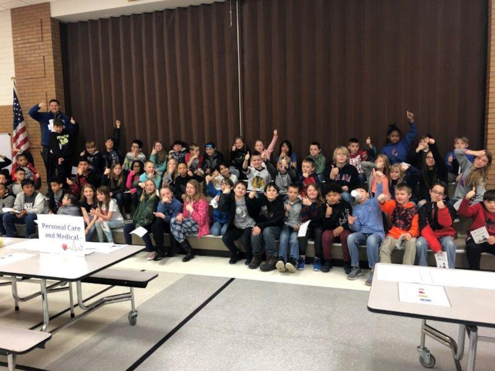 Students during a workshop called Kids Marketplace March 12, 2019, at Hill Field Elementary to learn the importance of budgeting and saving. The activity was overseen by the Airman and Family Readiness Center an Utah State University Extension. (Courtesy photo)