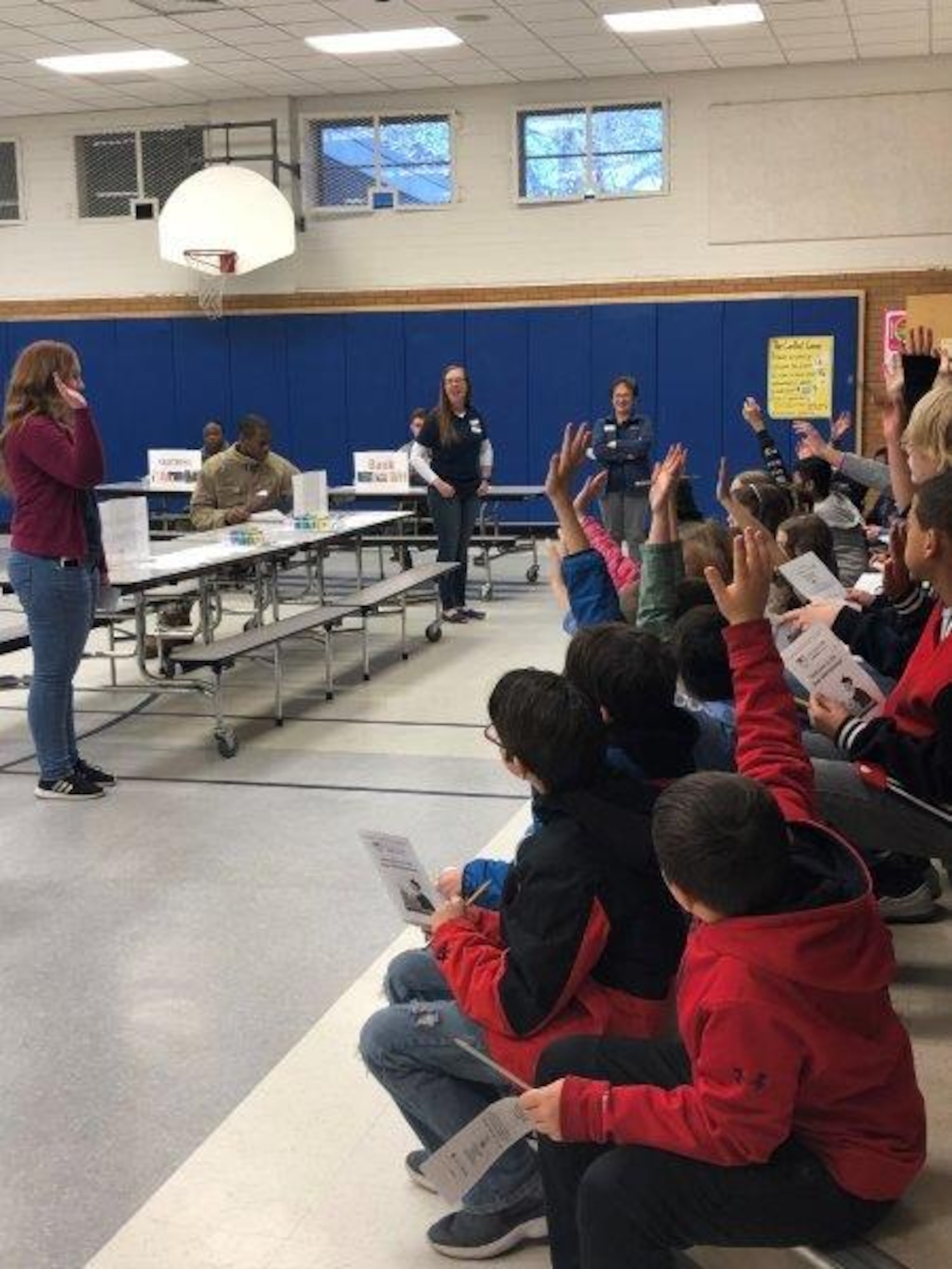 Students during a workshop called Kids Marketplace March 12, 2019, at Hill Field Elementary to learn the importance of budgeting and saving. The activity was overseen by the Airman and Family Readiness Center an Utah State University Extension. (Courtesy photo)