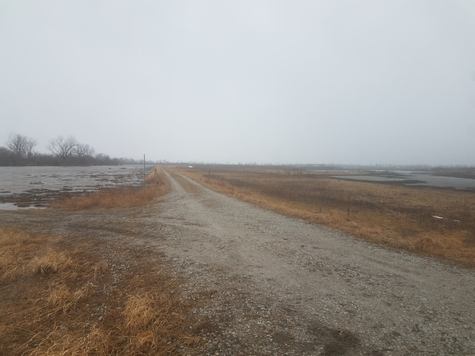 L611-614 South of HWY34 Looking Downstream Mar.14, 2019. (Photo by USACE, Omaha District)
