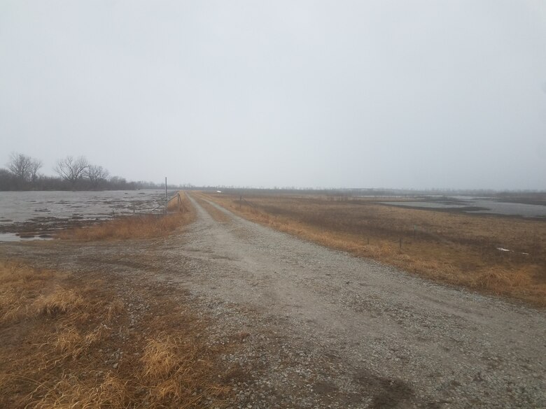 L611-614 South of HWY34 Looking Downstream Mar.14, 2019. (Photo by USACE, Omaha District)