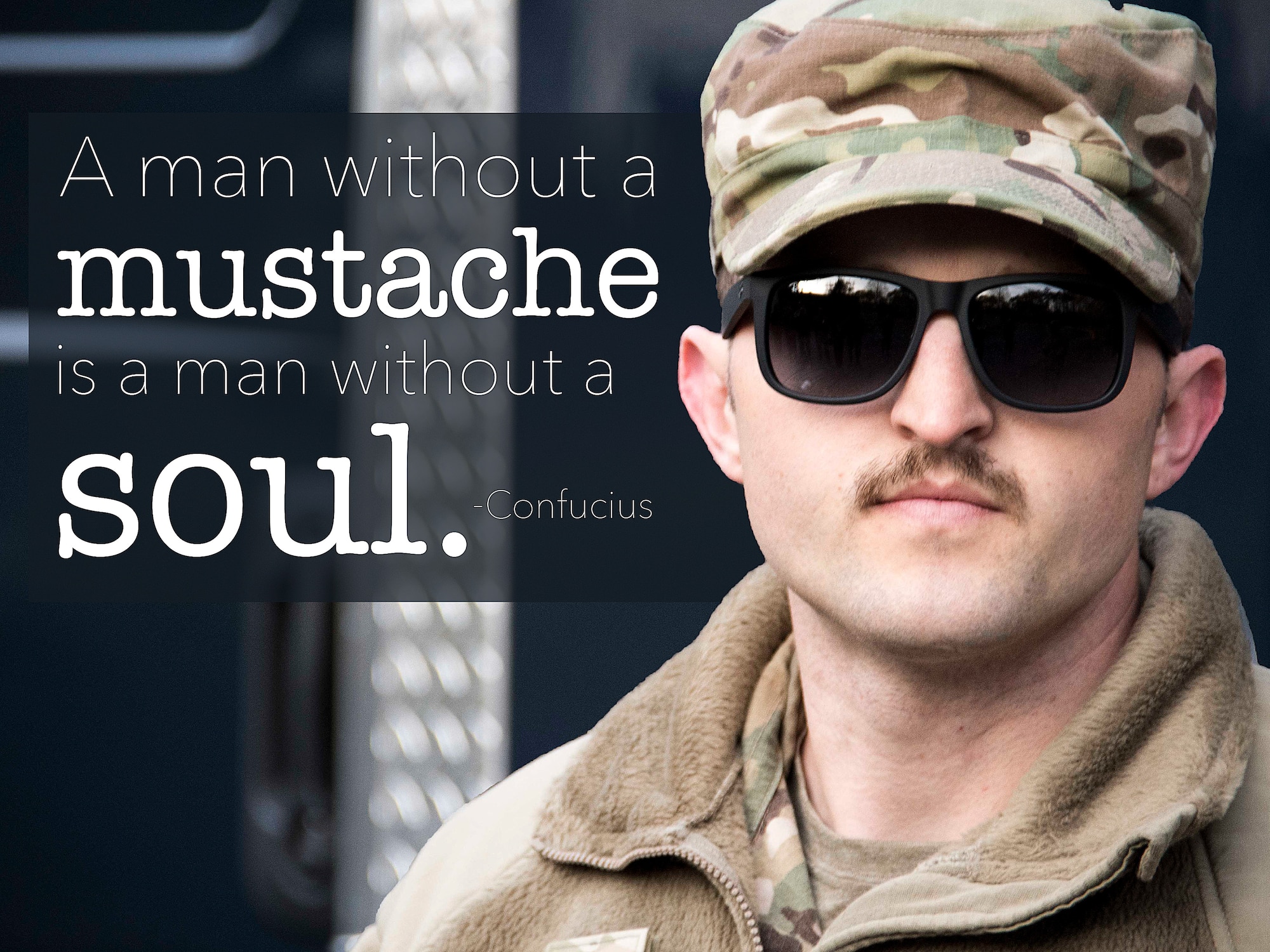 This week's motivation is in honor of Mustache March, an annual tradition where men in the Air Force grow mustaches in honor of Brig. Gen. Robin Olds. 

(U.S. Air Force graphic/Staff Sgt. Andrew Park)
