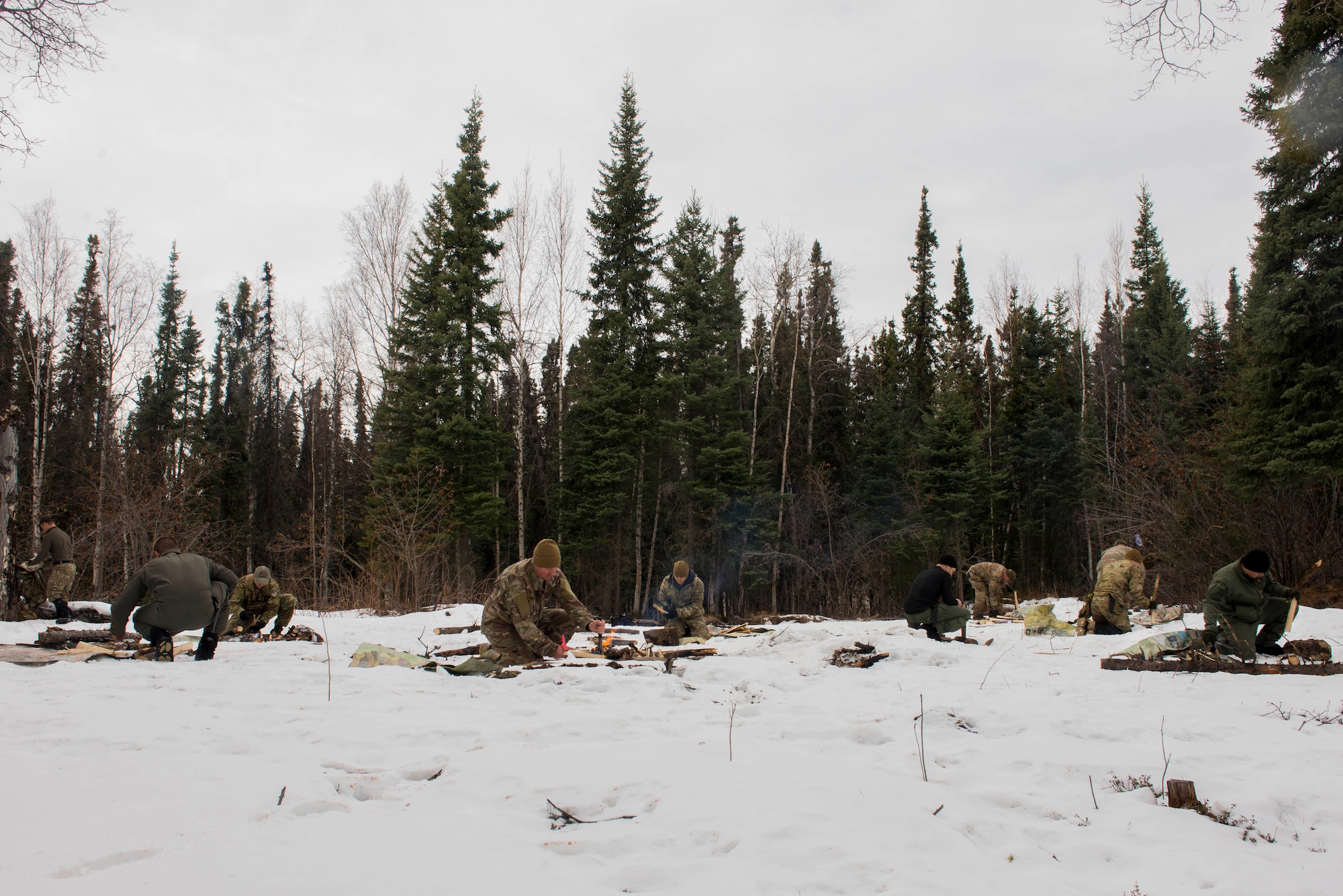 The five-day course teaches the basic survival skills such as preparing fire wood, building a fire with minimal tools and resources, catching food and signaling methods.