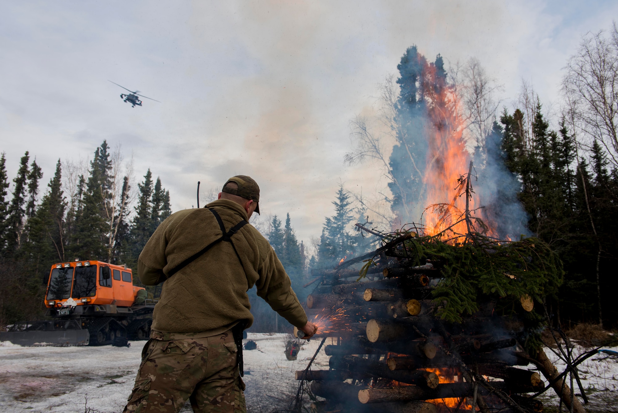 The five-day course teaches the basic survival skills such as preparing fire wood, building a fire with minimal tools and resources, catching food and signaling methods.