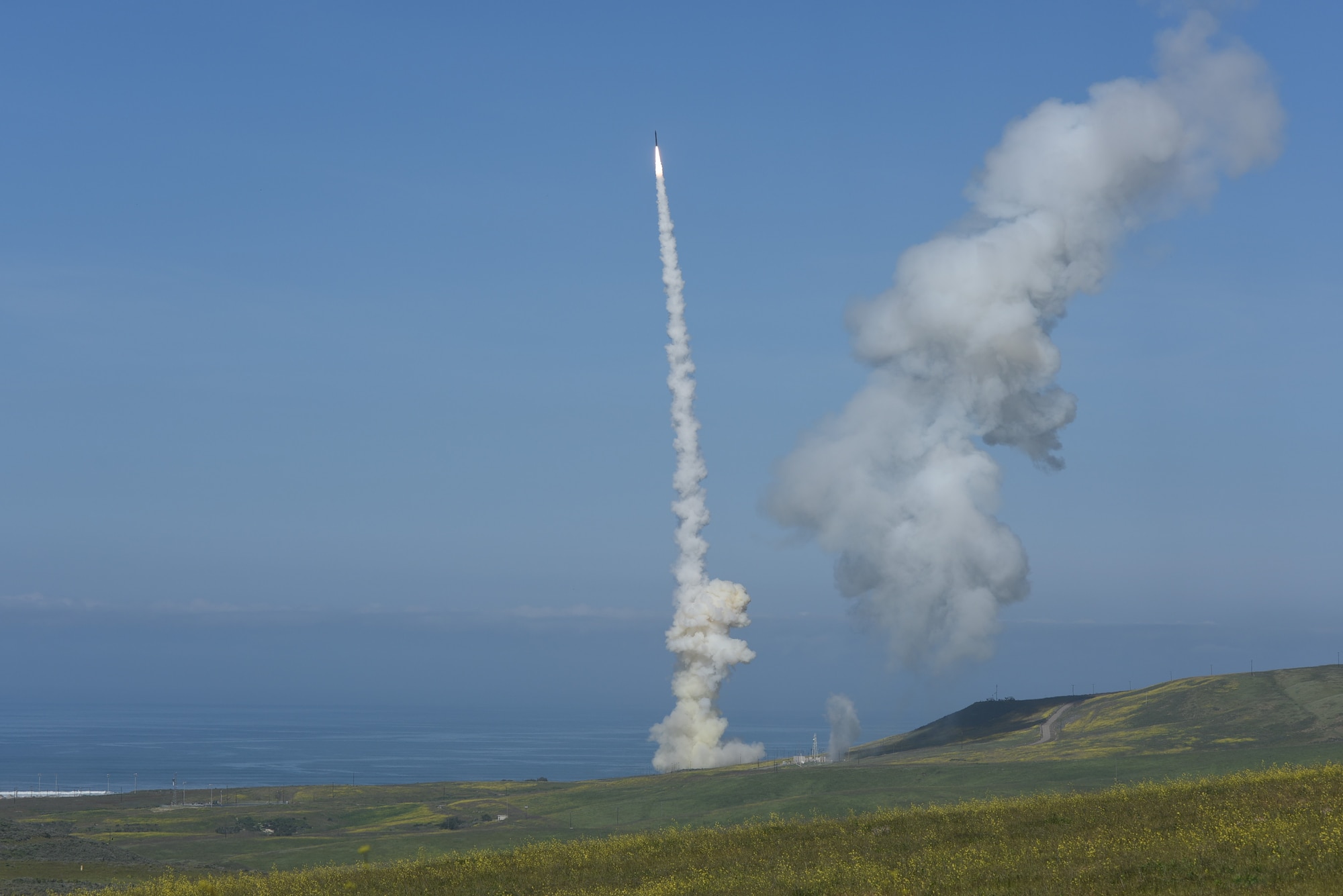 A test of the nation's Ground-based Midcourse Defense system,
was conducted from North Vandenberg Monday, March 25 at 10:32 a.m. PDT by 30th Space Wing officials,
the U.S. Missile Defense Agency, and U.S. Northern Command.