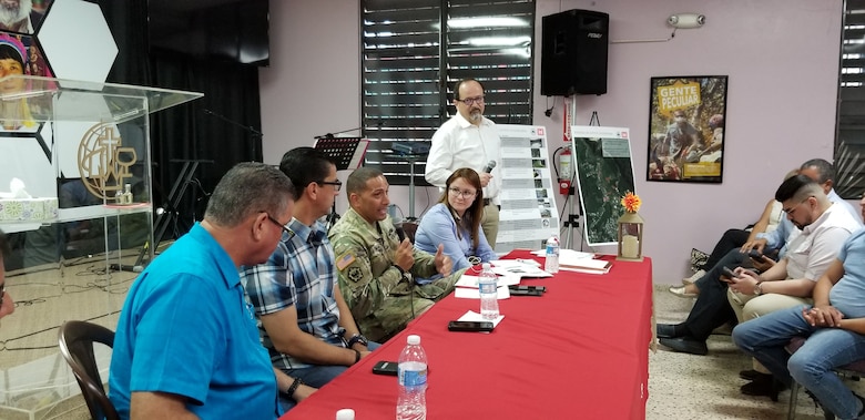 Photo of USACE panelist in Ciales, PR.