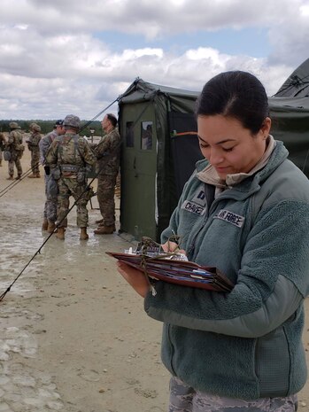 The Aeromedical Evacuation Liason Team was led by Capt. Cathy Chavez, Capt. Christian Graves, and TSgt Kristi Gouge. (Photos by Maj Catherine Ortega)