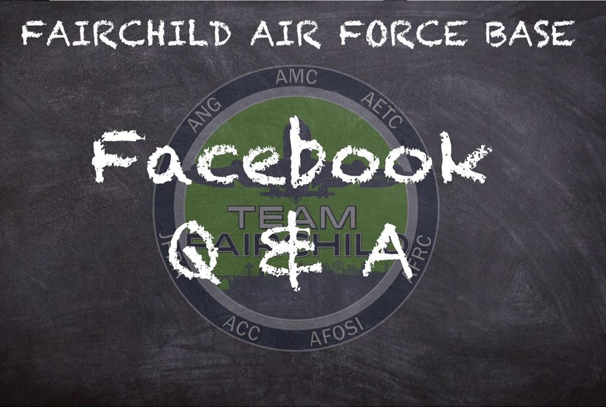 Team Fairchild leaders hosted their first virtual Facebook Town Hall to answer questions Airmen and their families had about quality of life at the base March 20. Col. Derek Salmi, 92nd Air Refueling Wing commander, and a team of base leaders answered questions submitted by Team Fairchild members and their families. (U.S. Air Force graphic by Senior Airman Jesenia Landaverde)