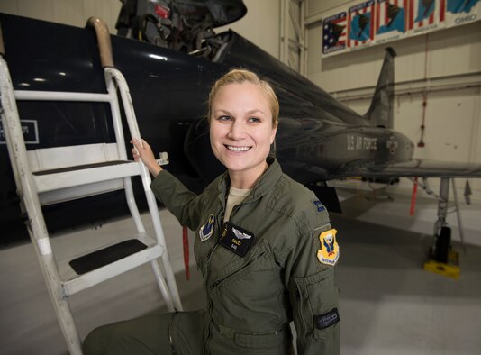 Capt. Sarah Kociuba is one of six qualified female pilots stationed at Whiteman AFB.