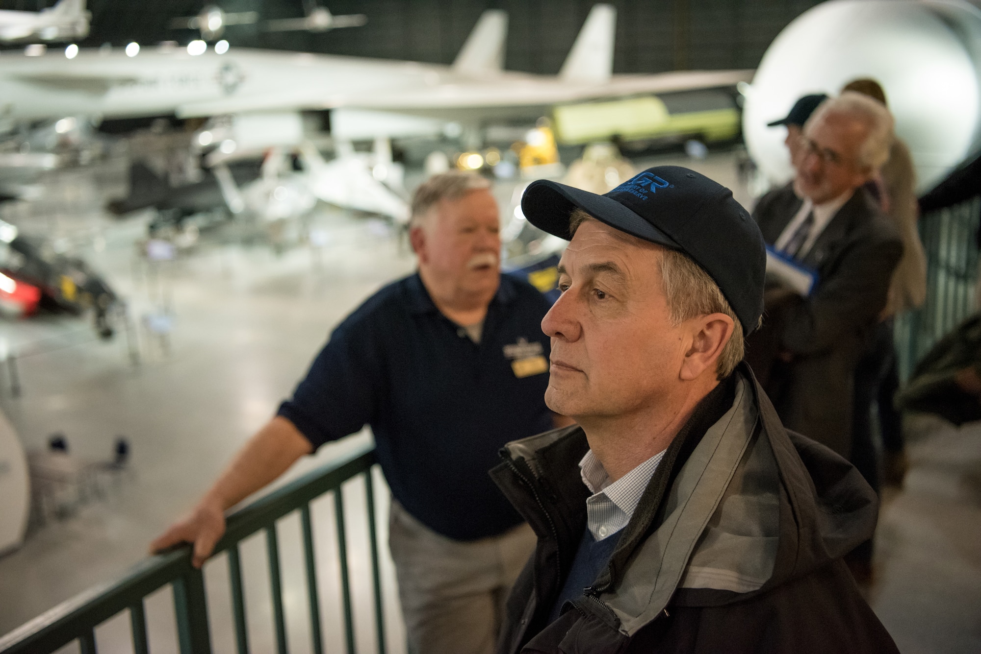 Civilian employers tour the National Museum of the United States Air Force at Wright-Patterson Air Force Base, Ohio, March 15, 2019, with Airmen from the 123rd Airlift Wing and representatives of the Kentucky Committee for Employer Support of the Guard and Reserve. The employers were participating in an ESGR “Bosslift,” which enhances awareness and understanding between National Guardsmen and the civilian employers for whom they work when they’re not on duty. (U.S. Air National Guard photo by Staff Sgt. Joshua Horton)