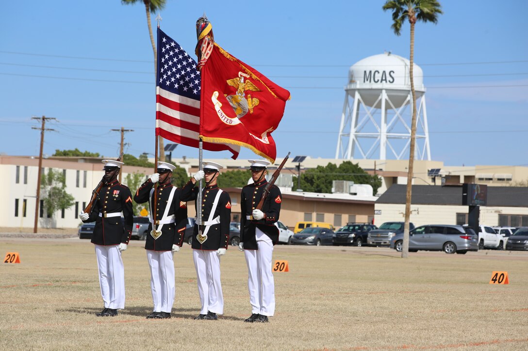 The Marines spent the past four weeks training at MCAS Yuma and then completed Battle Color Ceremonies at MCAS Yuma, Kofa High School and the 2019 MCAS Yuma Air Show.