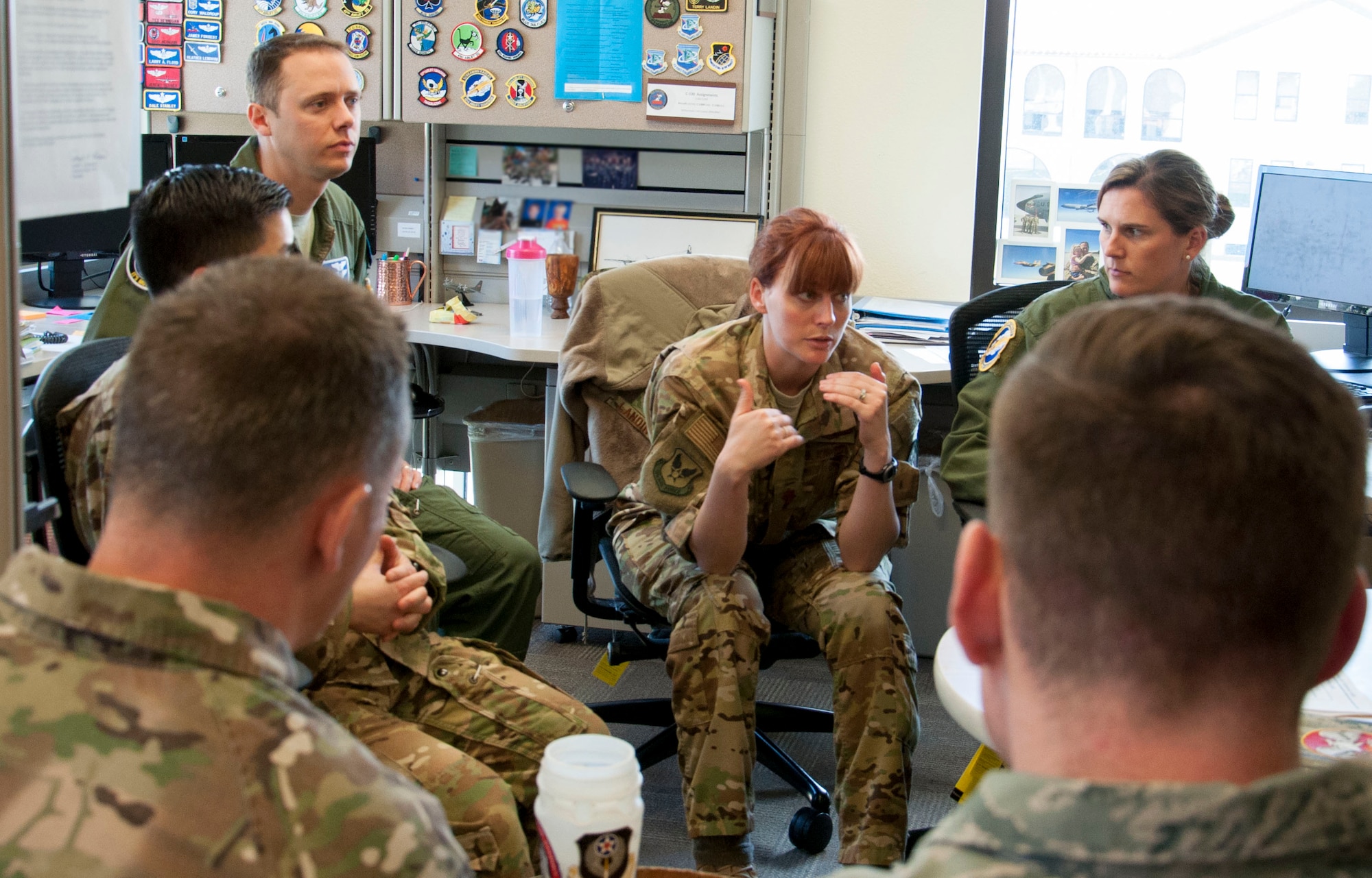 Squadron commanders from across the Air Force meet with assignment officers at Joint Base San Antonio-Randolph, Texas, March 18, 2019.