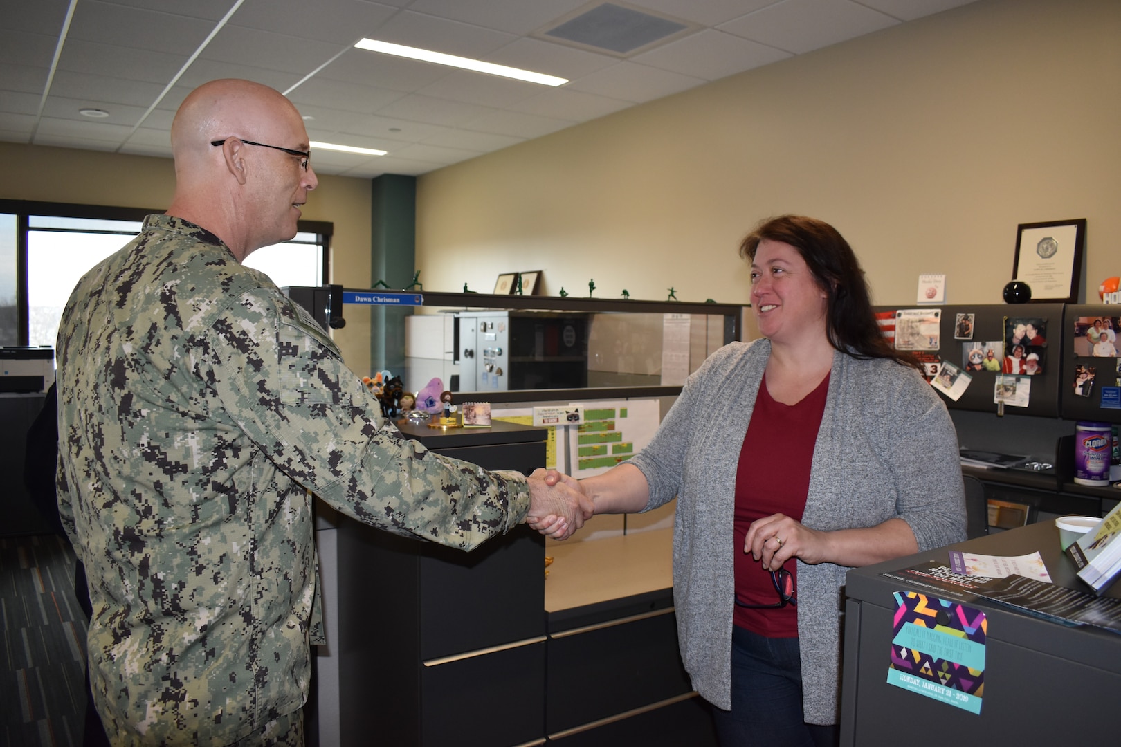 Distribution’s Chrisman presented commander’s coin